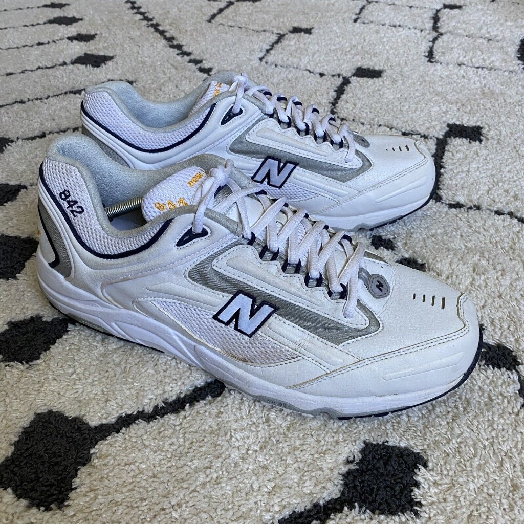 New Balance Men’s 842 Mw842wg White Walking Shoes Sneakers Size 14 2e Wide Usa